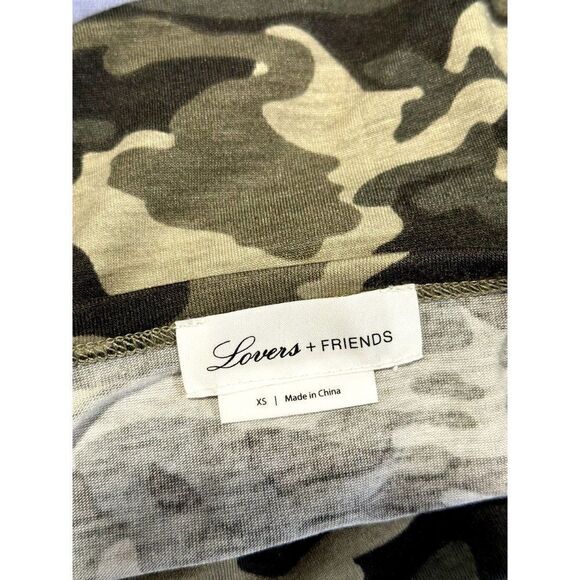 Lovers + Friends Camo Tank with Tie Front in Green Size XS - Picture 4 of 4